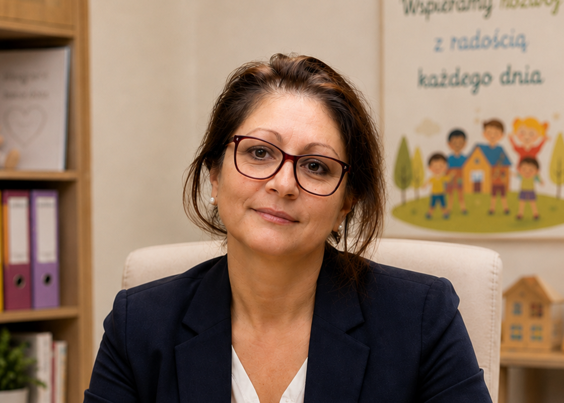 Sylwia Smagalska, dyrektor i właścicielka przedszkola Wioska Przyjaciół, w gabinecie